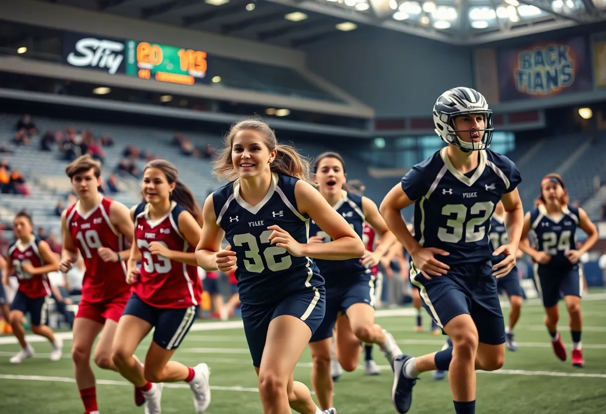 Collegiate athletes participating in a sports competition at UNLV