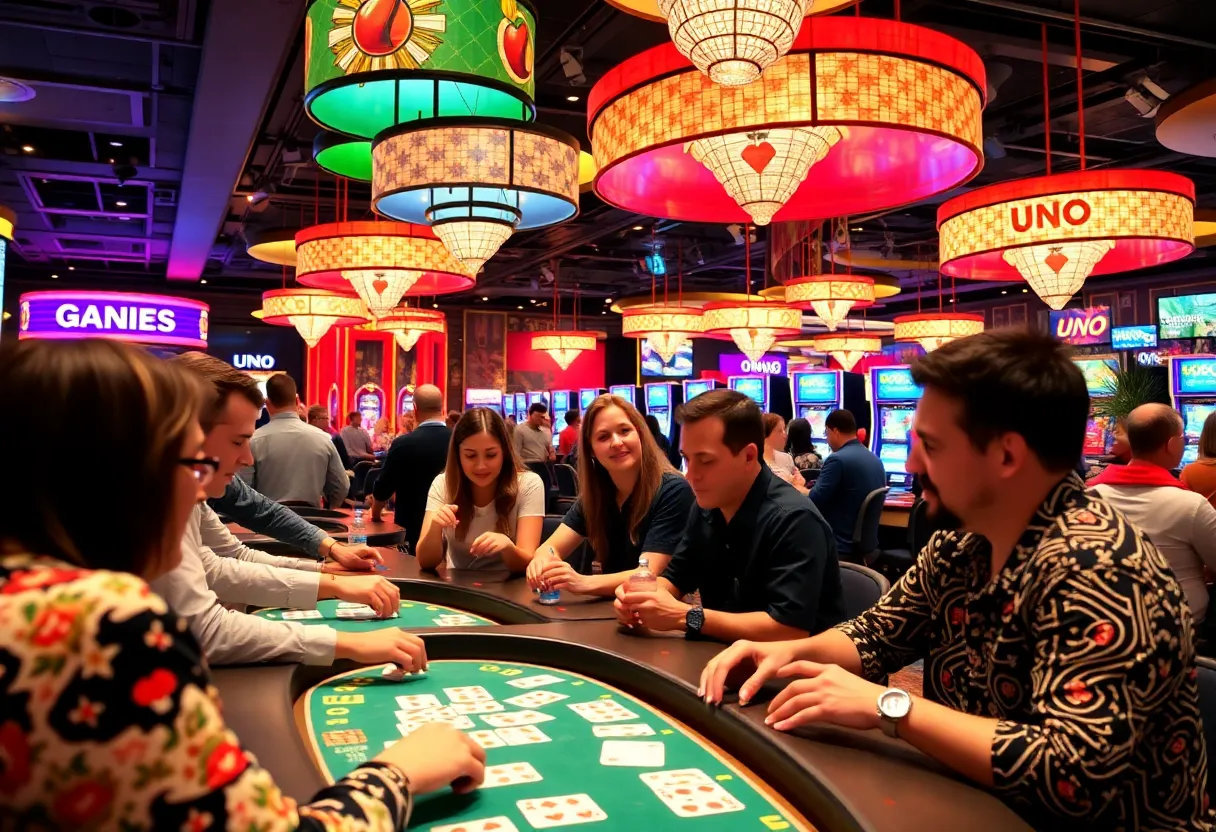 Guests enjoying games at the UNO Social Club in Las Vegas