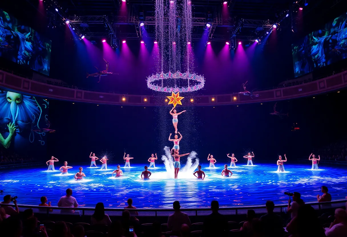 Aqua performance by Cirque du Soleil O at the Bellagio