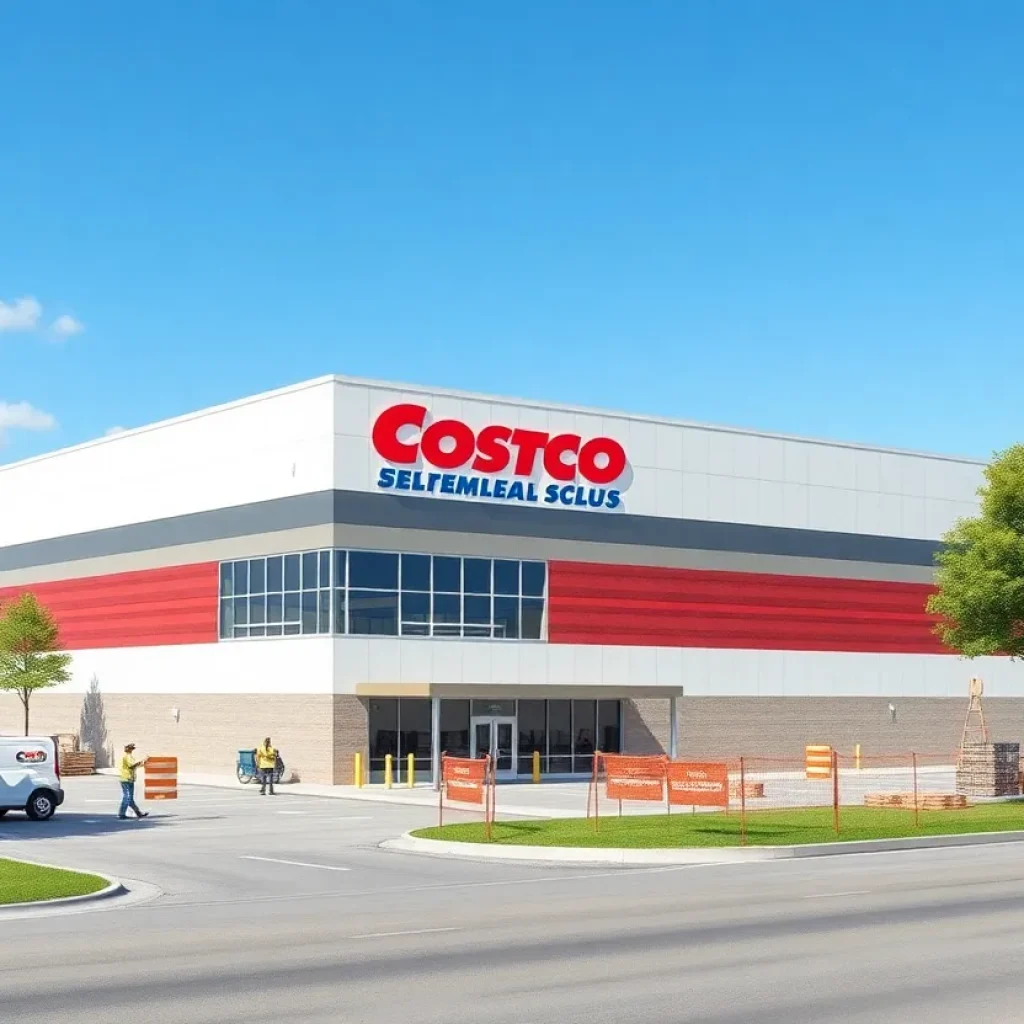 Construction of a Costco warehouse in Spring Valley, Las Vegas.