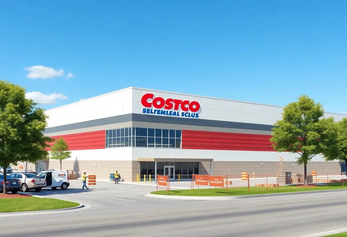 Construction of a Costco warehouse in Spring Valley, Las Vegas.