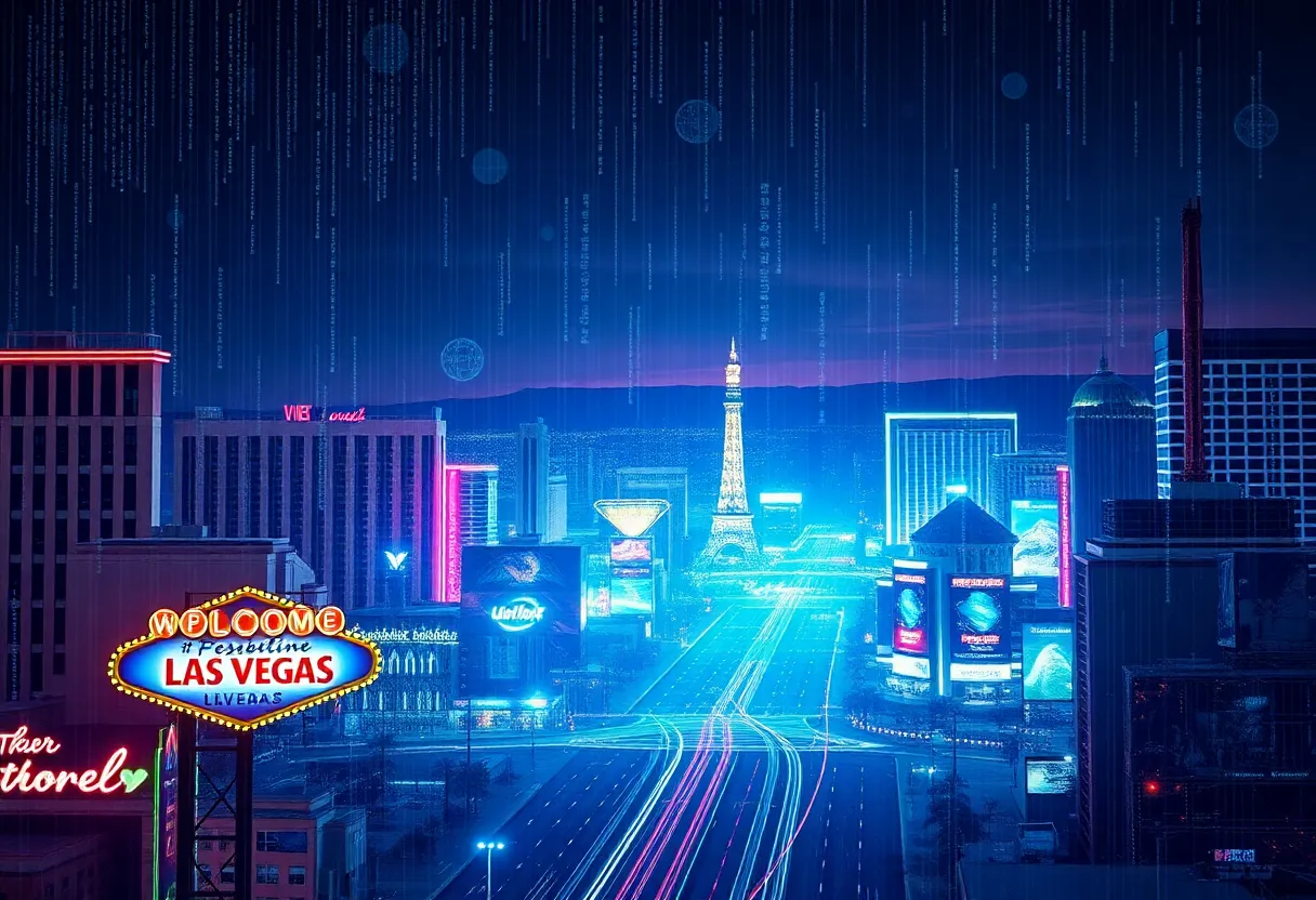 Digital representation of cybersecurity elements in Las Vegas