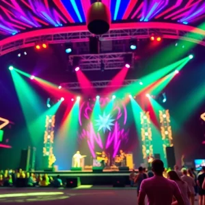 Stage setup for Dolly Parton's Las Vegas residency