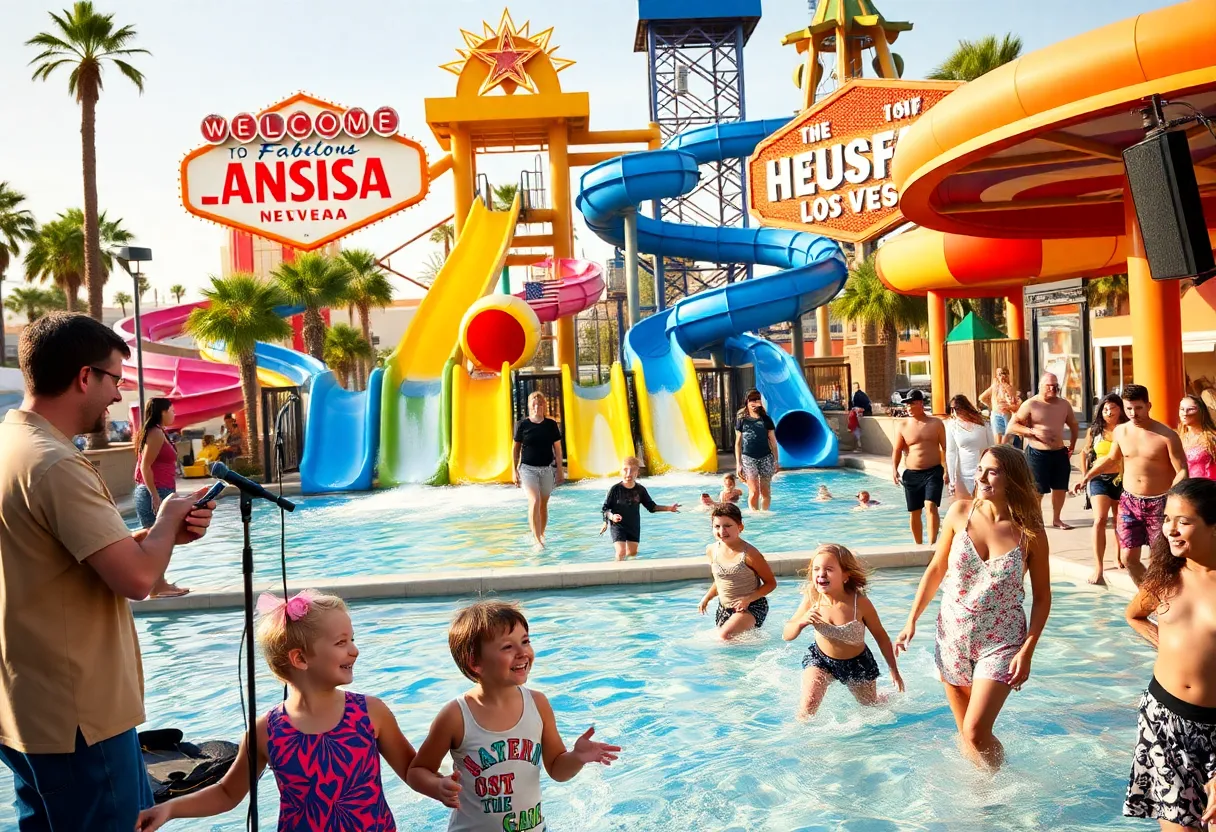 Families enjoying free activities in Las Vegas