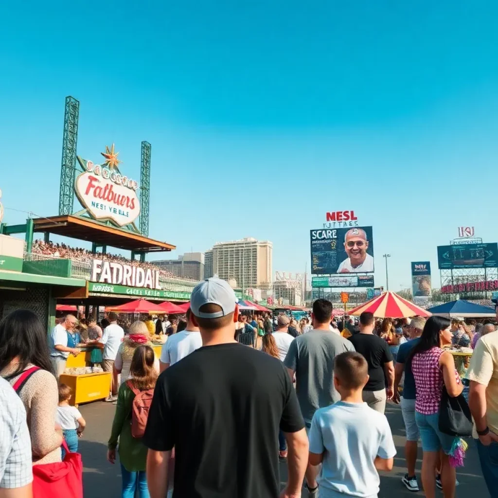 Families celebrating Father's Day in Las Vegas with various activities.