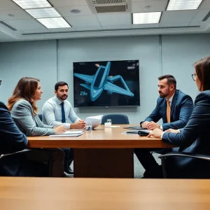 Professionals discussing national security