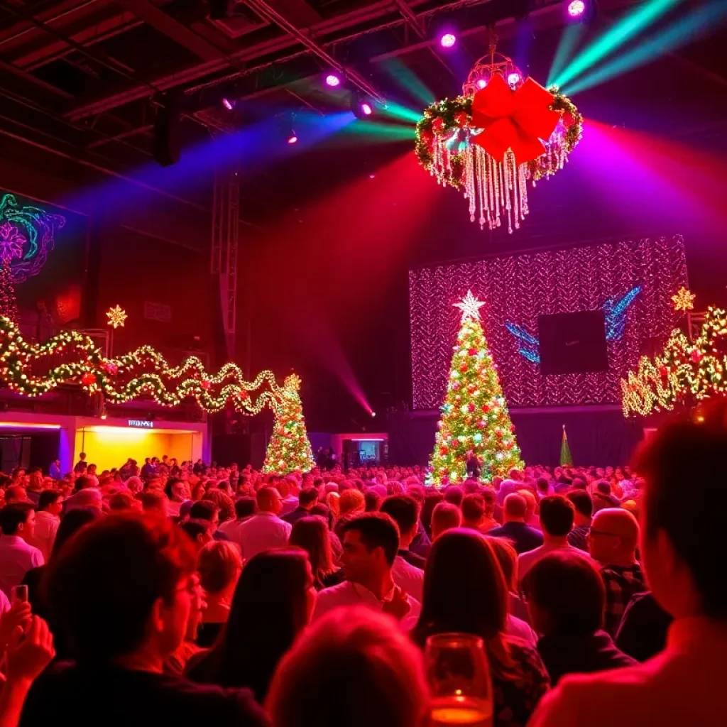Audience enjoying a lively holiday concert