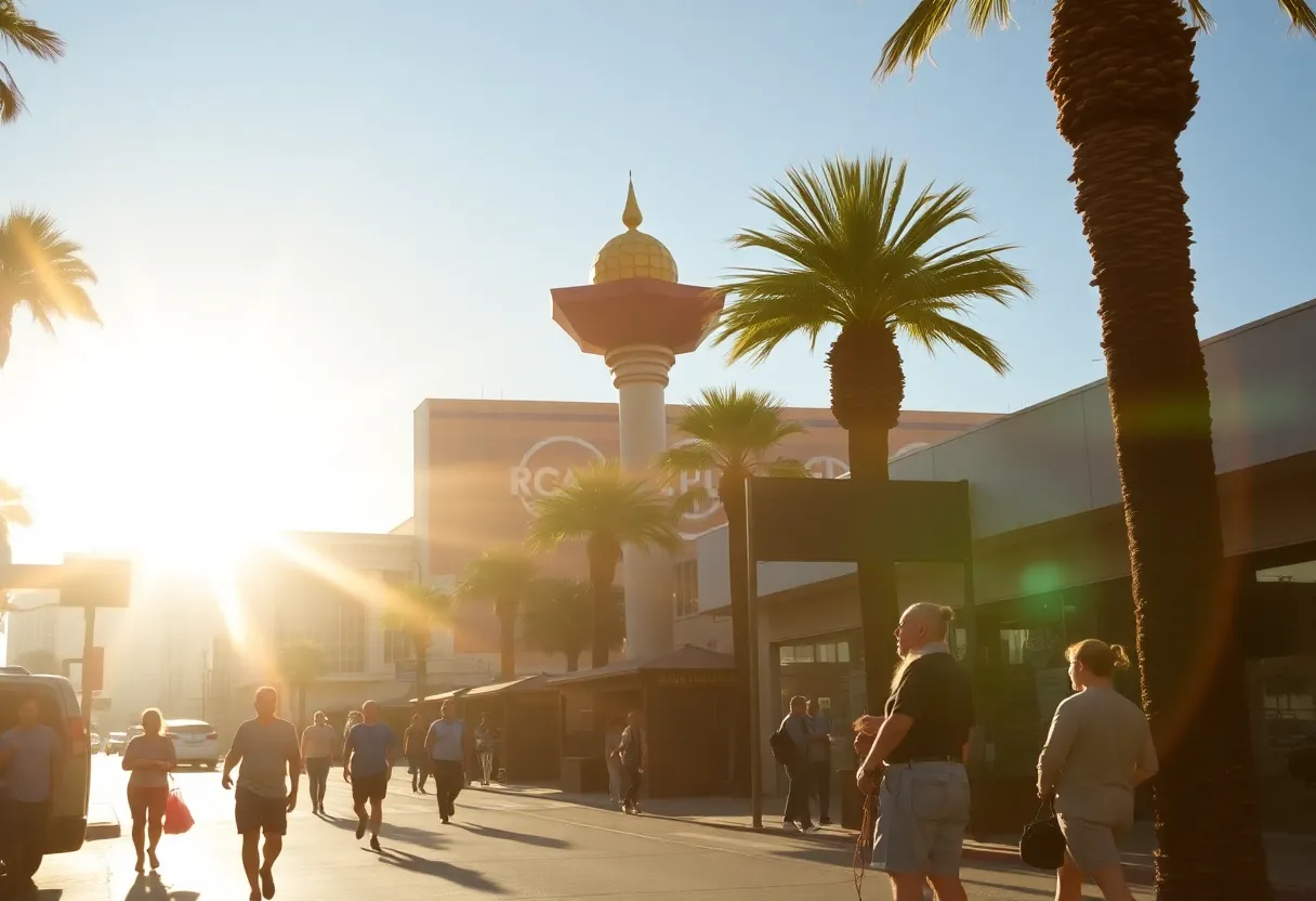 Las Vegas street during extreme heat