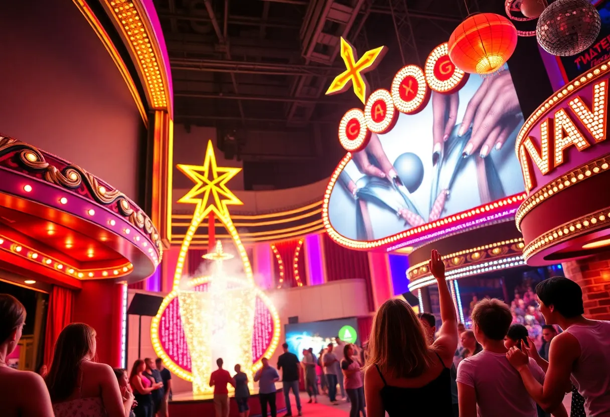 A collage of Las Vegas June events including a musical, comedy, and family activities.