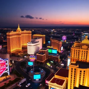 Vibrant Las Vegas nightlife representing the legacy of philanthropy.