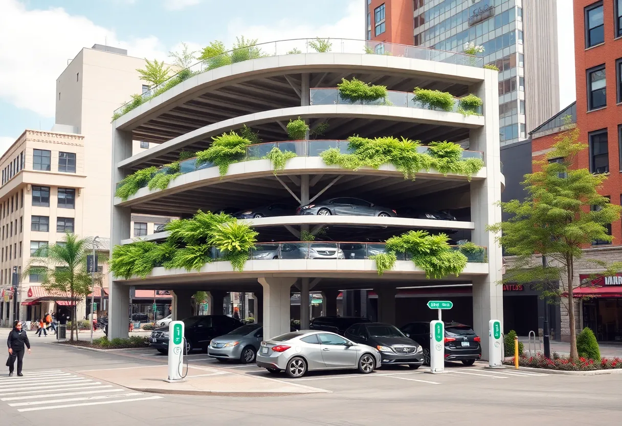 Conceptual design of the new multi-level parking garage in Las Vegas