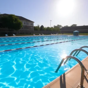 Swimming pool with safety barriers in Las Vegas