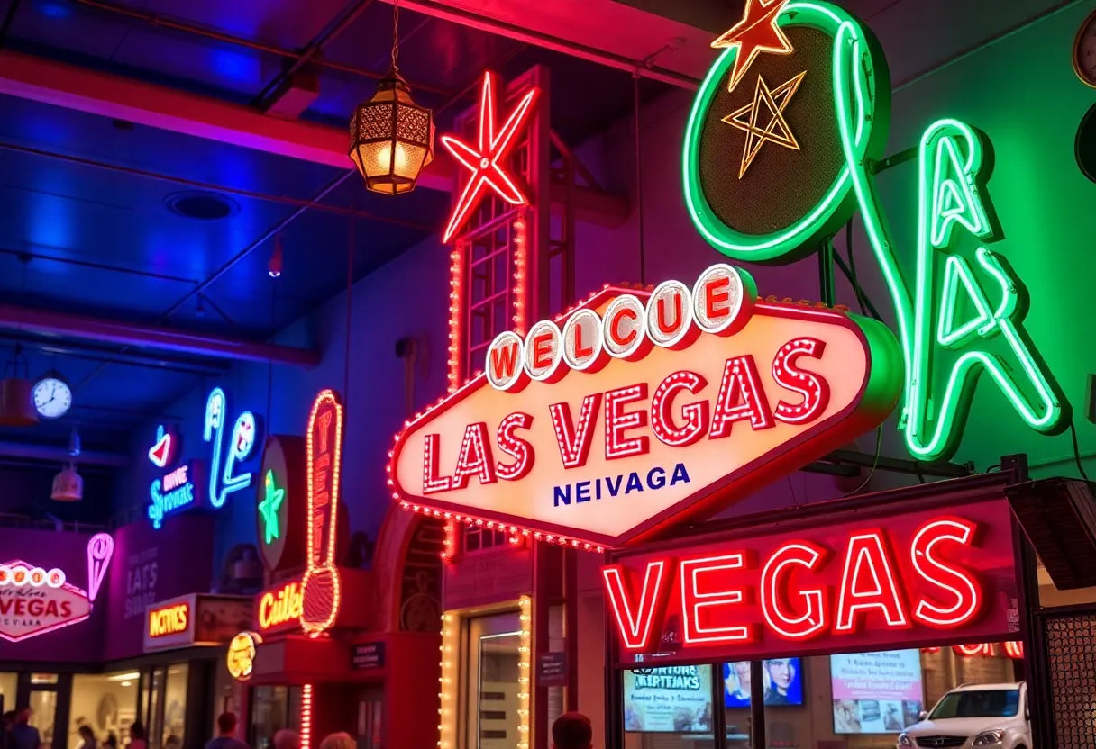 Vibrant neon signs at the Neon Museum in Las Vegas