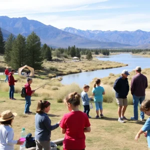 Families enjoying activities at Nevada State Parks Adventure Day