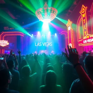 Fans enjoying a New Kids on the Block concert in Las Vegas