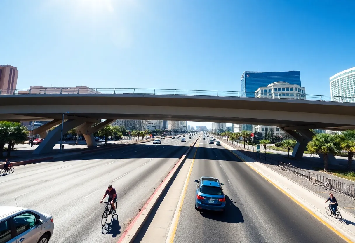 Peace Way Bridge connecting Fort Apache Road and Chessie Court in Las Vegas