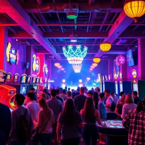 Guests enjoying interactive entertainment at Play Playground in Las Vegas