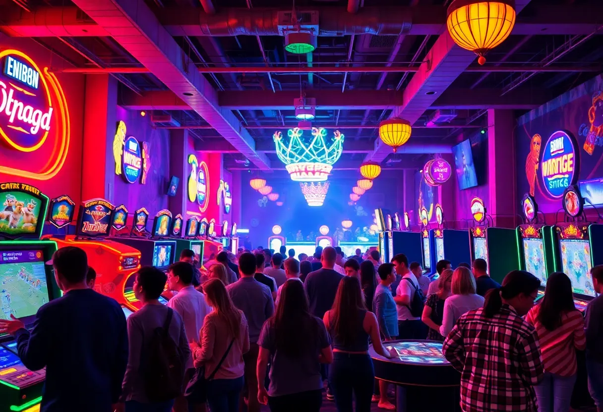 Guests enjoying interactive entertainment at Play Playground in Las Vegas