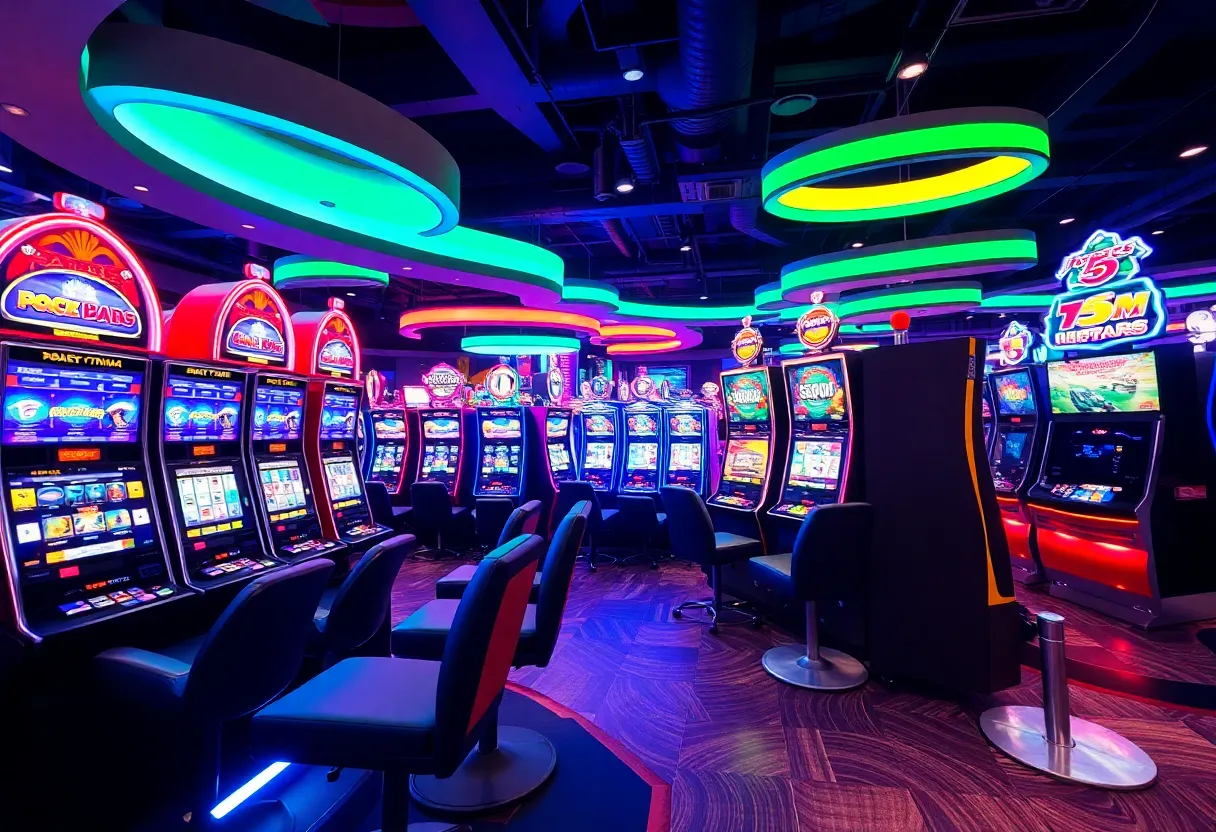 A new slot machine inspired by racing gaming at a Las Vegas casino.