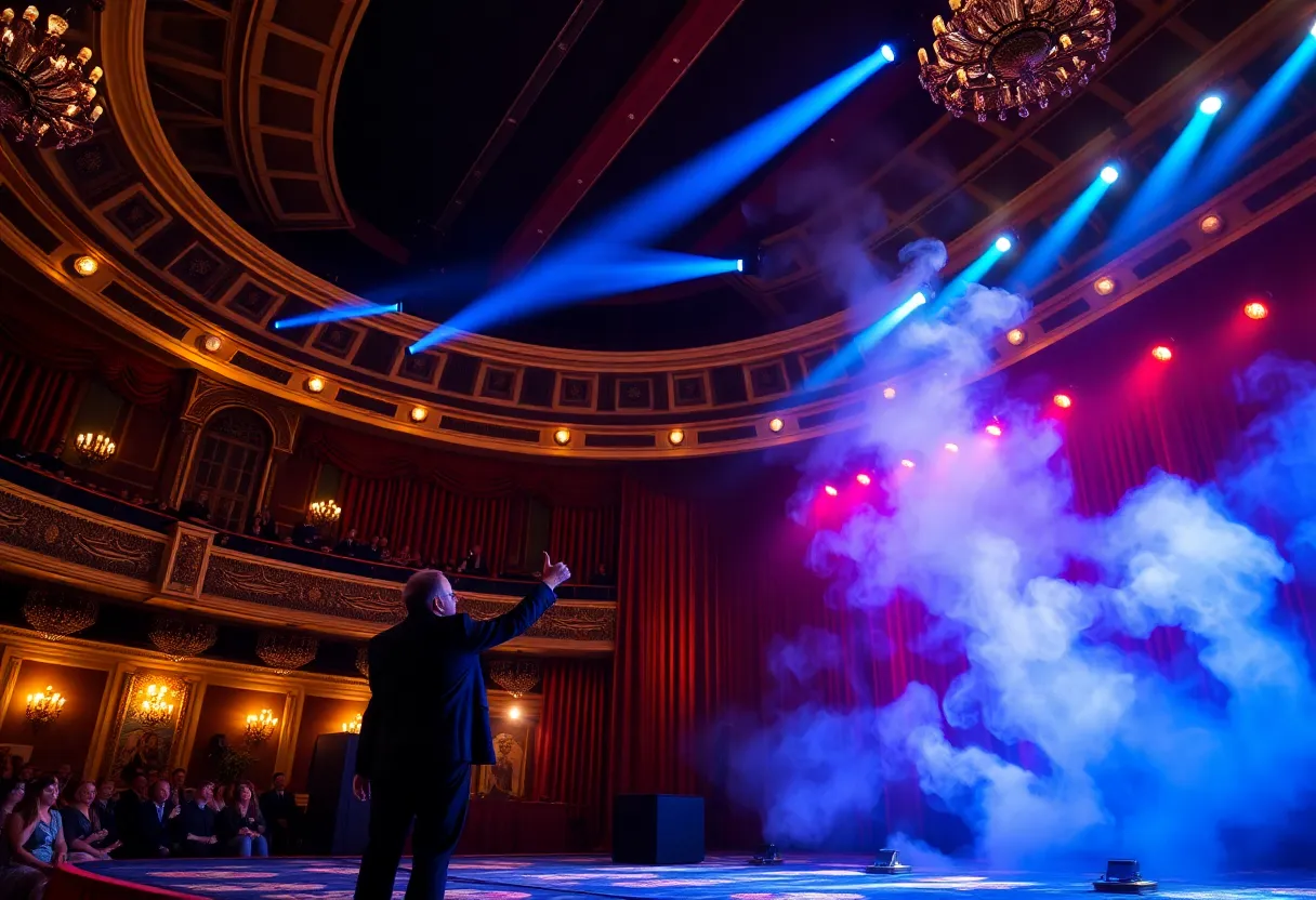 Magic performance on stage at The Venetian Theatre