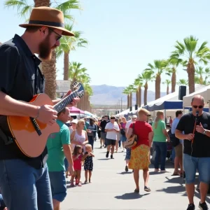 Families enjoying various activities during the weekend events in Southern Nevada