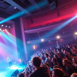 Crowd enjoying a live concert at the BleauLive Theater