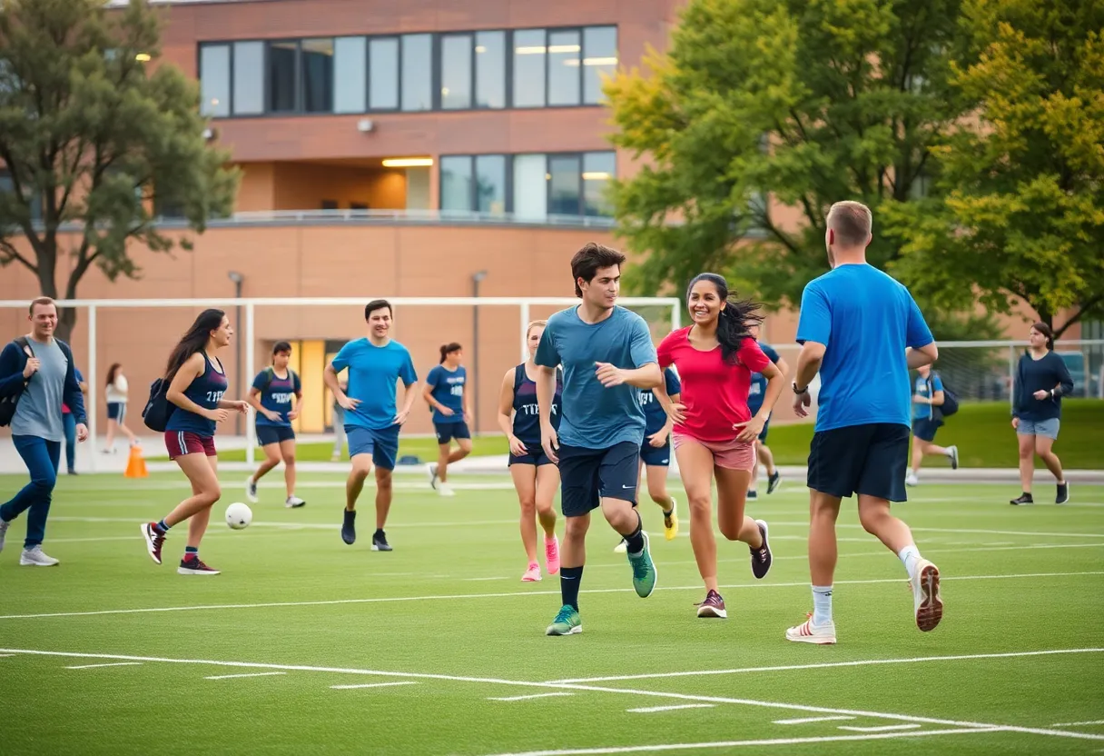 UNLV student-athletes participating in sports on campus