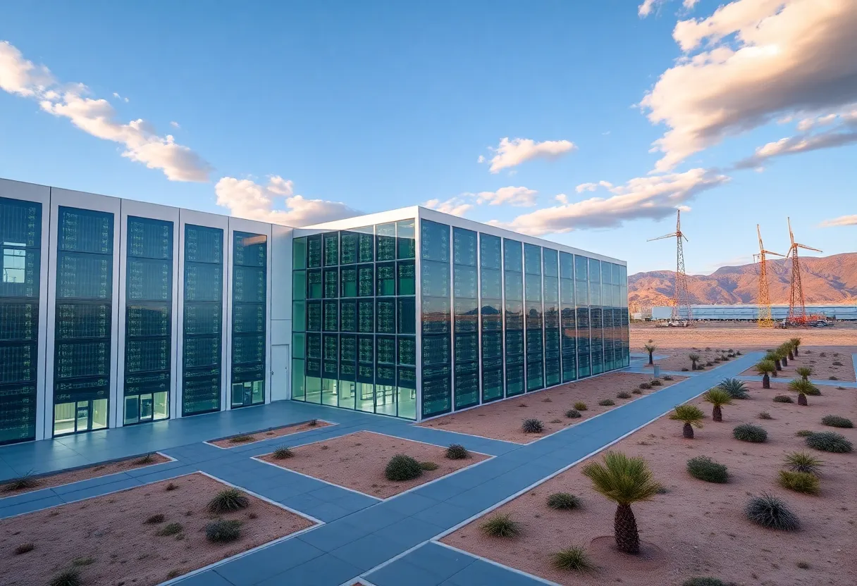 Advanced AI data center being constructed in Las Vegas.