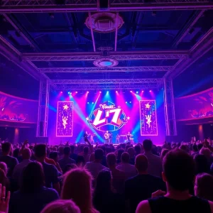 Stage setup for Barry Manilow's Las Vegas residency