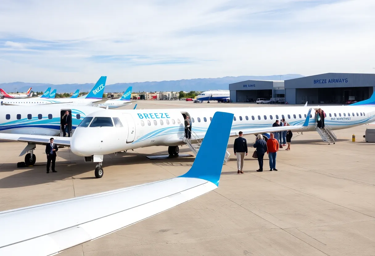 Breeze Airways planes at Provo Municipal Airport