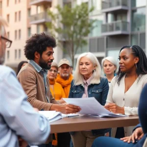 Residents discussing housing issues in North Las Vegas