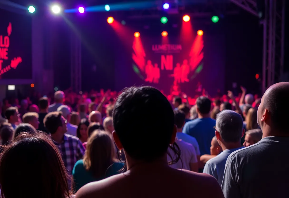 Audience enjoying a live concert performance