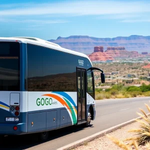 GOGO Charters bus traveling through the Southwest