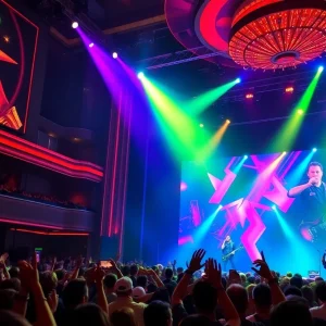 Audience enjoying Heart concert at BleauLive Theater.