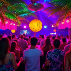 Crowd enjoying a DJ performance at Ayu Dayclub