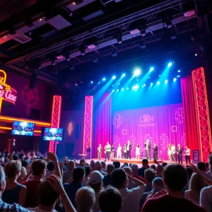 Audience enjoying a comedy show in Las Vegas