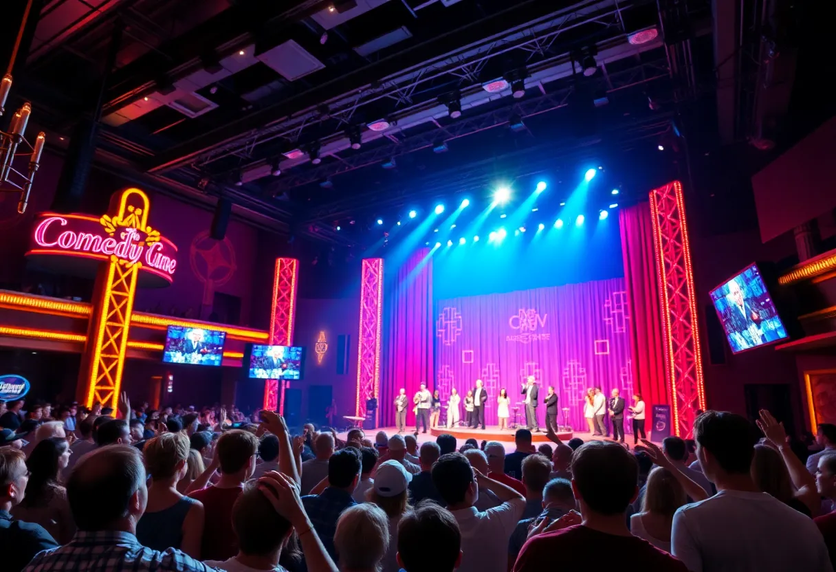 Audience enjoying a comedy show in Las Vegas