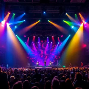 Crowd enjoying Kelly Clarkson's residency performance at The Colosseum