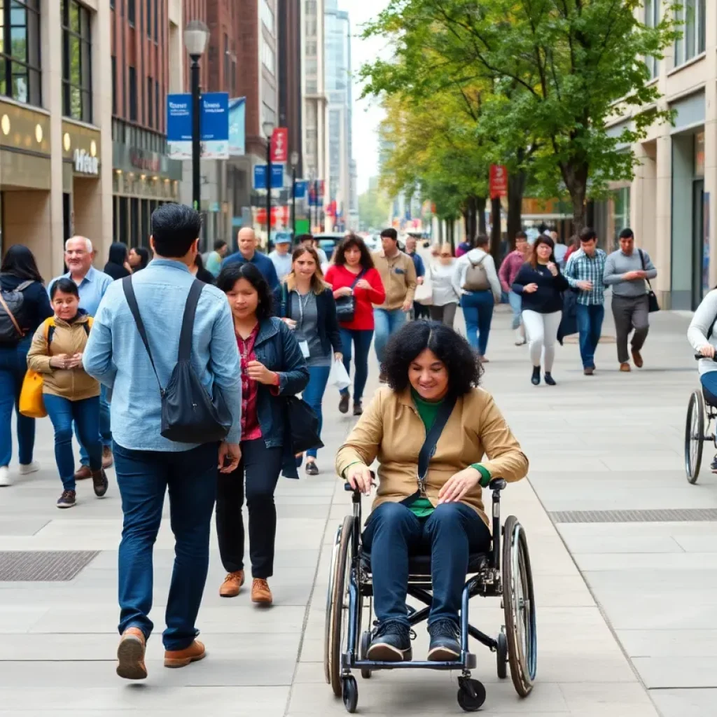 City scene depicting accessibility improvements in Las Vegas.