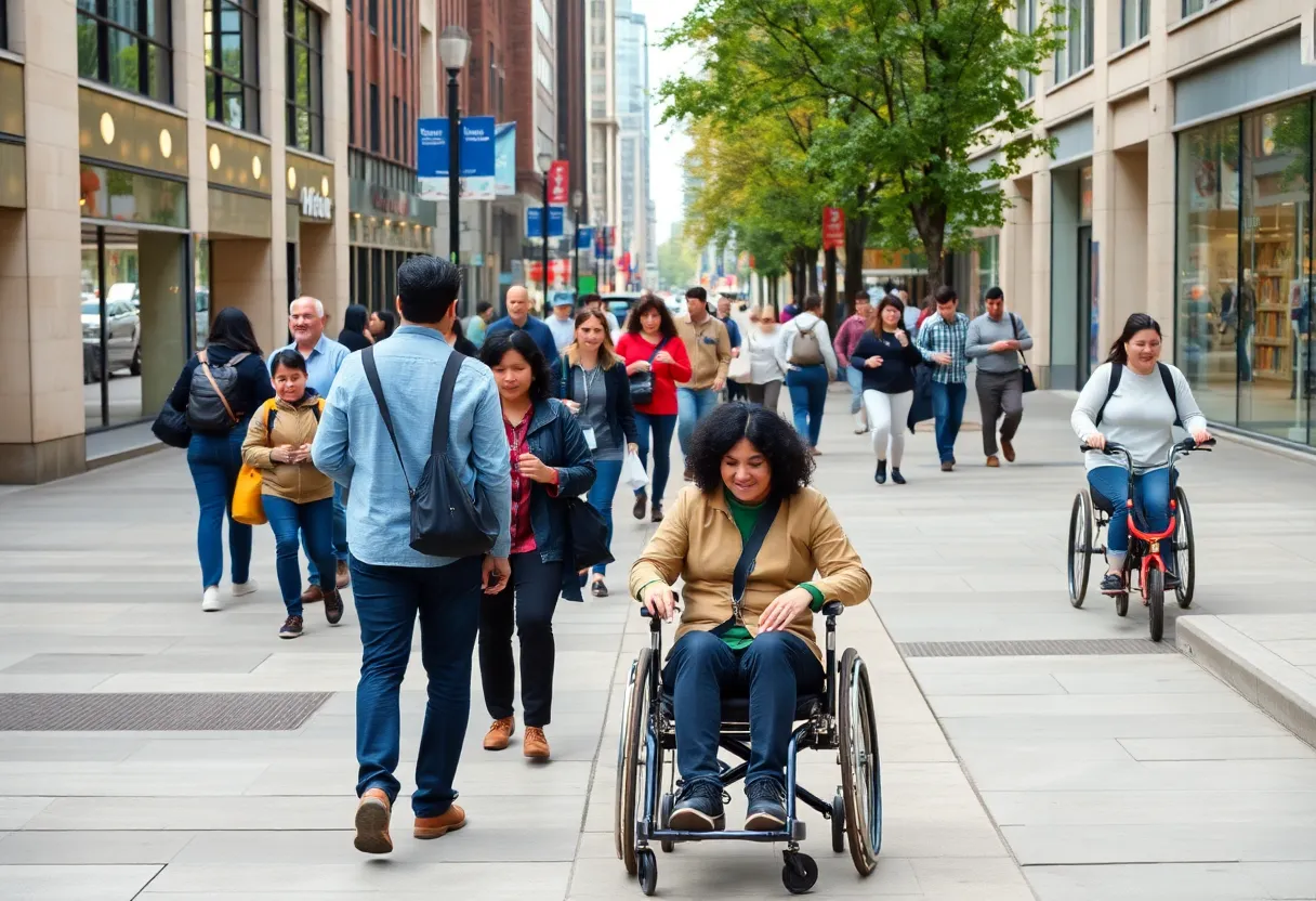 City scene depicting accessibility improvements in Las Vegas.