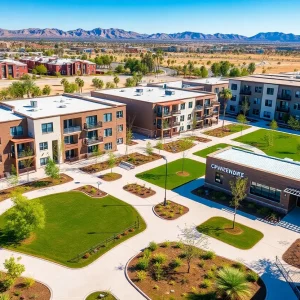Affordable housing development in Las Vegas with green spaces