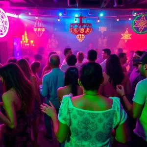 Colorful dance party at Electric Playhouse in Las Vegas