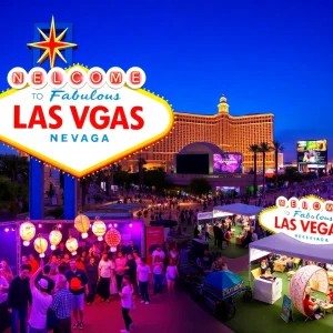 A colorful representation of various events happening in Las Vegas