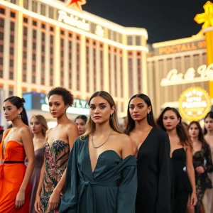 Models showcasing fashion at Las Vegas Fashion Week