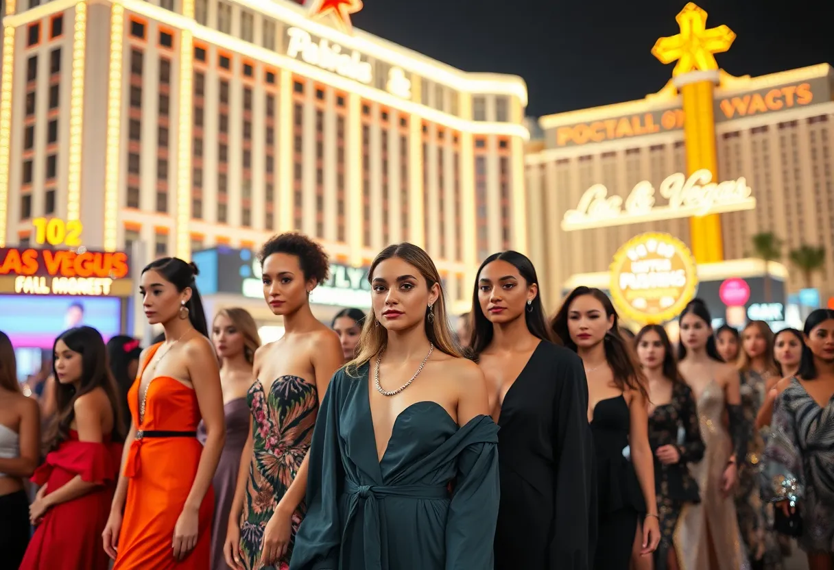 Models showcasing fashion at Las Vegas Fashion Week