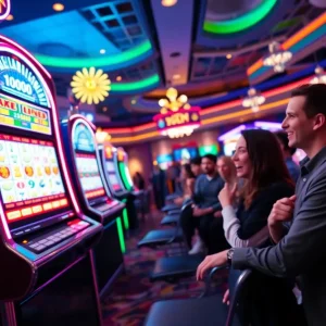 Celebration of a jackpot win at a Las Vegas casino