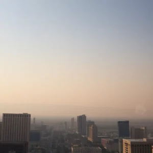 Fireworks lighting up the Las Vegas sky during 4th of July celebrations.