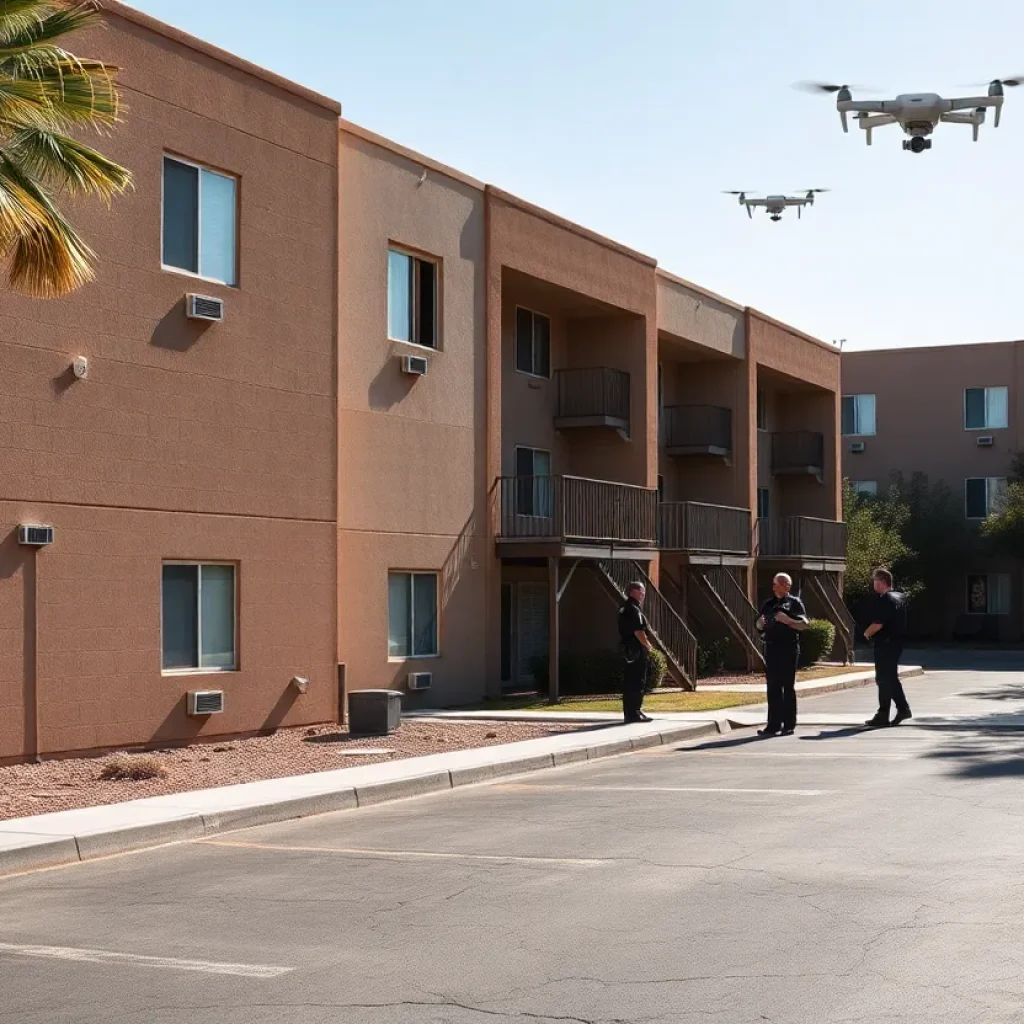 Private security in a Las Vegas neighborhood addressing squatting issues