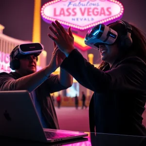 Las Vegas skyline illustrating the impact of online feuds on real life