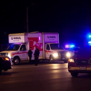 Las Vegas police responding to a stolen vehicle chase.